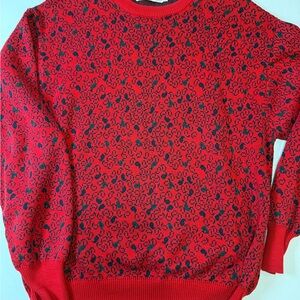 Vintage Tricots St. Raphael Red Knit Sweater | Heavyweight | Made in USA